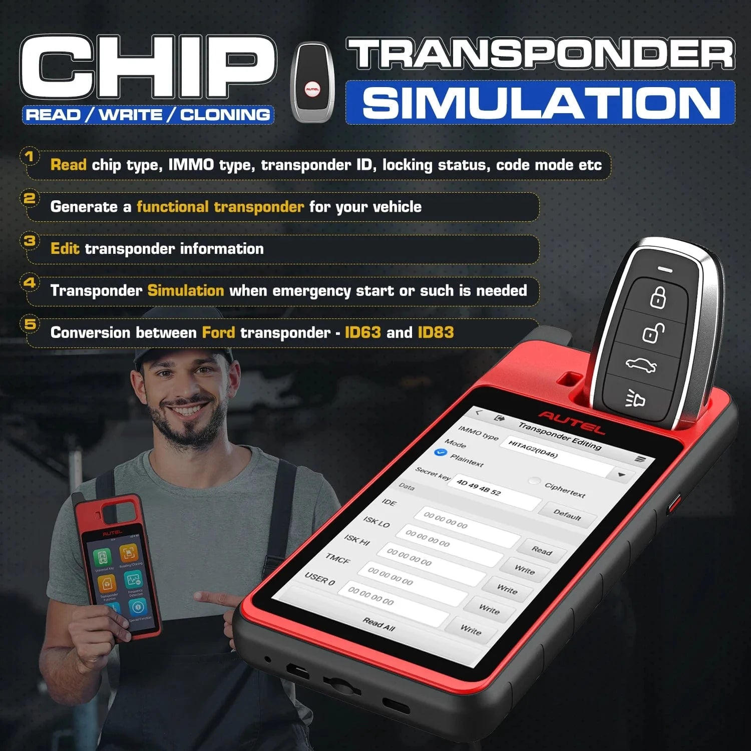 Programmateur de clé voiture - Mini tablette pratique